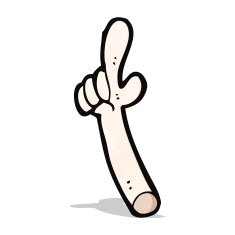 cartoon pointing hand N10