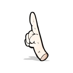 cartoon pointing hand N11