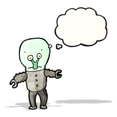 cartoon space alien N48