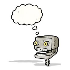 cartoon robot head N11