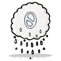 cartoon raincloud with number zero N2