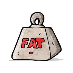 cartoon weight with fat text