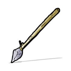 cartoon primitive spear N3