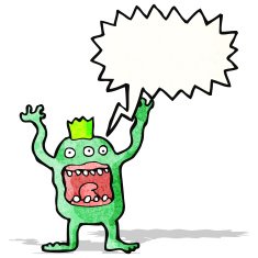 crazy shrieking monster cartoon N2