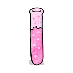 cartoon pink test tube