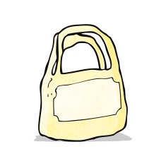 cartoon plastic shopping bag