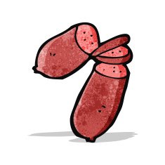 cartoon sliced sausage N4