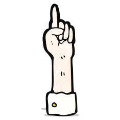 cartoon pointing hand N12