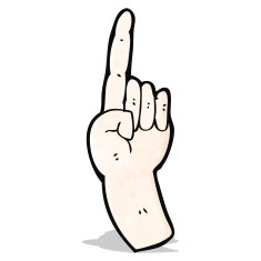pointing hand symbol