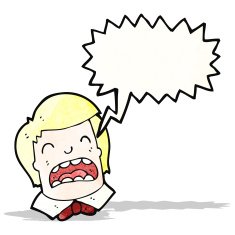 cartoon shouting boy