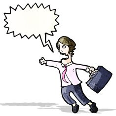 cartoon rushing businessman N3