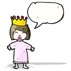 cartoon spoiled little princess