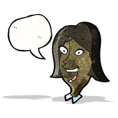 excited happy woman with speech bubble
