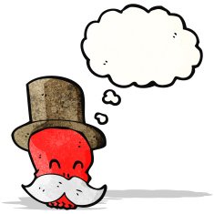 cartoon skull with mustache N10