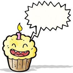 shouting cupcake cartoon N2