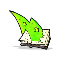 cartoon magic spell book N14