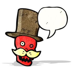 talking skull cartoon N2