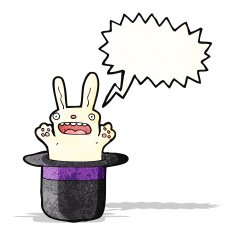 rabbit in hat trick cartoon N5