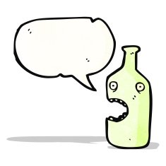 frightened bottle cartoon character N3