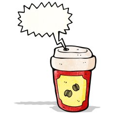screaming hot coffee cartoon