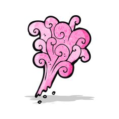 cartoon pink smoke swirl decorative element