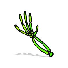 cartoon skeleton arm N4