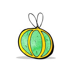 Cartoon Christmas Bauble N40