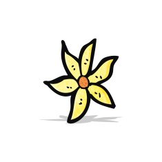 cartoon flower decorative element