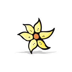 cartoon flower decorative element N2
