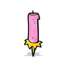 cartoon birthday cake candle N5