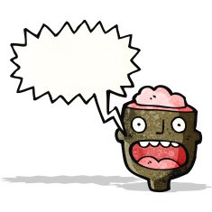 man's head with open brain N2