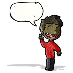 cartoon grinning boy N4