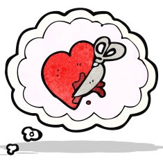 cutting heart symbol
