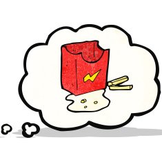 cartoon junk food craving