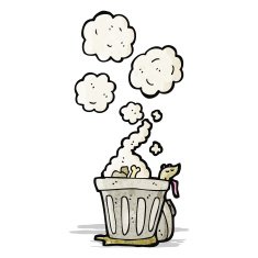 old garbage can cartoon
