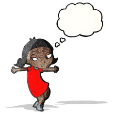 cartoon dancing girl N4