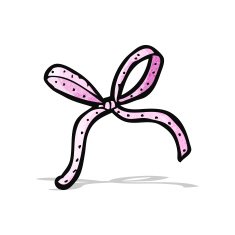 decorative ribbon bow cartoon