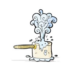 cartoon bubbling kitchen pan N2