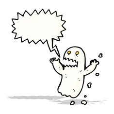 cartoon shrieking ghost