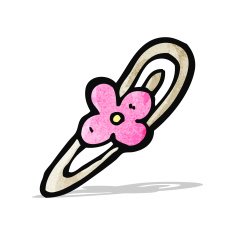 cartoon flower hair clip