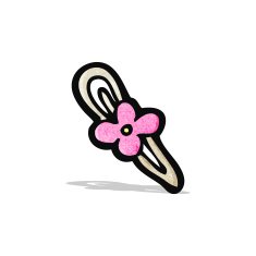 cartoon flower hair clip N2