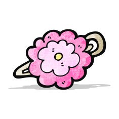 cartoon flower hair clip N3