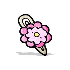 cartoon flower hair clip N4