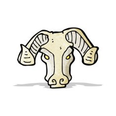 Cartoon Ram Head N7