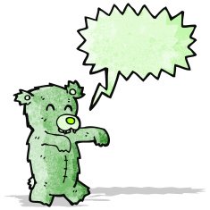 zombie teddy bear cartoon