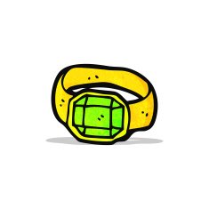 cartoon magic green ring