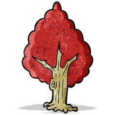 cartoon tree in fall N6