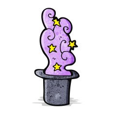 cartoon magic top hat N7