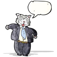 cartoon fat cat businessman N3