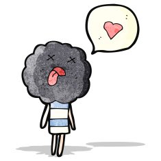 thuder head cloud cartoon character
